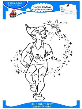Çocuklar İçin Peter Pan Boyama Sayfaları 